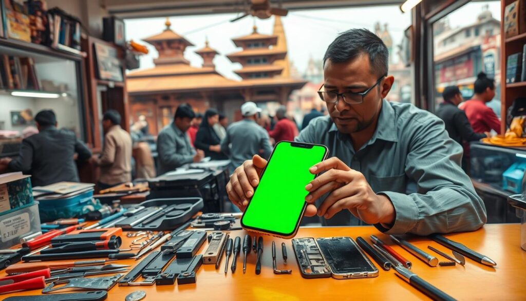 iPhone14 green screen repair Kathmandu